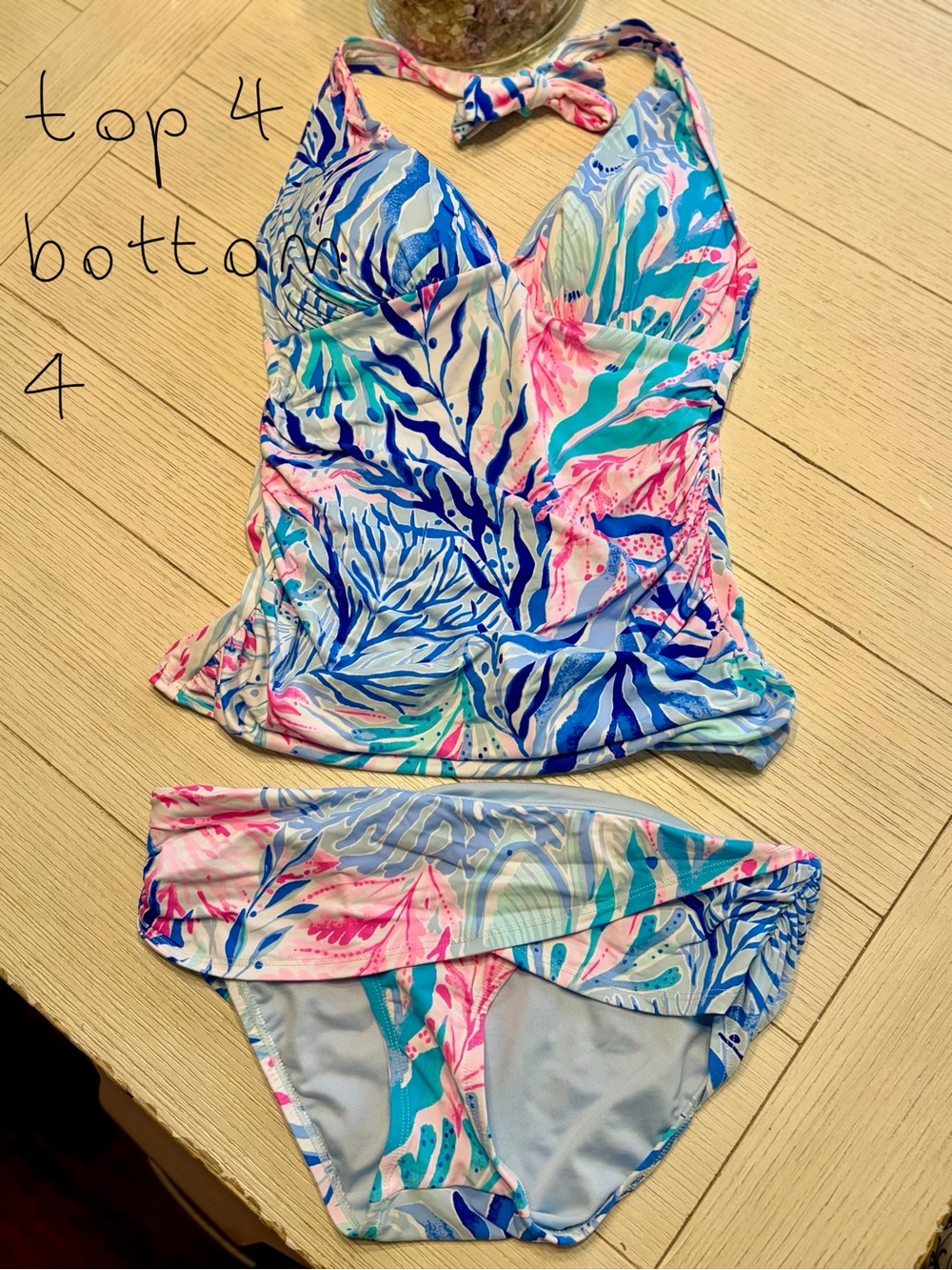 Lilly Pulitzer | crew blue kaleidoscope coral tankini